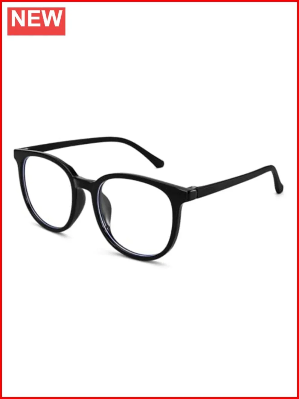Round Blue Light Blocking Glasses Women Oversized Large Frame TR90